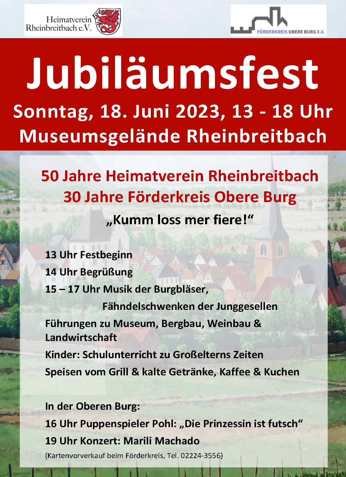50 Jahre Heimatverein Rheinbreitbach - 30 Jahre Förderkreis Obere Burg!